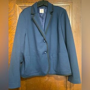 Gap brand navy blue blazer with a black trim
